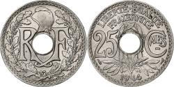 World Coins - France, 25 Centimes, Lindauer, 1914, Paris, Souligné, Nickel,