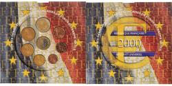 World Coins - France, Coffret 1c. à 2€, 2000, Monnaie de Paris, BU,