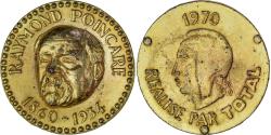 World Coins - France, Token, Collection Total, Raymond Poincaré, Politics, 1970,