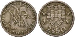 World Coins - Portugal, 2-1/2 Escudos, 1964, Copper-nickel, , KM:590
