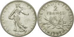 World Coins - Coin, France, Semeuse, 2 Francs, 1905, Paris, , Silver, KM:845.1