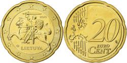 World Coins - Lithuania, 20 Euro Cent, BU, 2015, Vilnius, Nordic gold,