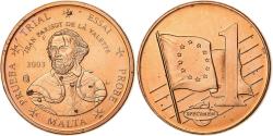 World Coins - Malta, Euro Cent, PRUEBA-TRIAL ESSAI., 2003, Copper Plated Steel,