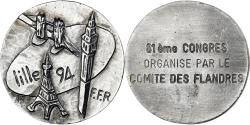 World Coins - France, Medal, 81ème Congrès, Comité des Flandres, Lille, 1994, Tin