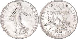World Coins - Coin, France, Semeuse, 50 Centimes, 1913, Paris, , Silver, KM:854