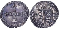 World Coins - France, Henri IV, 1/4 Ecu de Béarn, 1605, Morlaas, Silver,