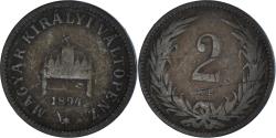 World Coins - Coin, Hungary, 2 Filler, 1894