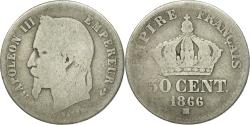 World Coins - Coin, France, Napoleon III, Napoléon III, 50 Centimes, 1866, Strasbourg