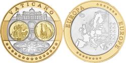 World Coins - Vatican, Medal, L'Europe, Silver Plated Copper, FDC,