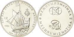 World Coins - Russia, Medal, 250th Anniversary of the Discovery of Russian America - Boat St.