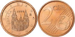 World Coins - Spain, 2 Centimes, 1999, Madrid, Copper Plated Steel,