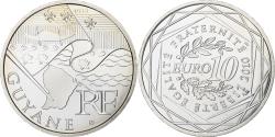 World Coins - France, 10 Euro, Guyane, 2010, Pessac, Silver,