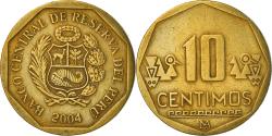 World Coins - Coin, Peru, 10 Centimos, 2004, Lima, , Brass, KM:305.4