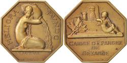 World Coins - France, Token, Caisse d'Épargne de Sézanne, Bronze, Dammann,