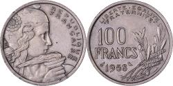 World Coins - France, 100 Francs, Cochet, 1958, Paris, Chouette, Copper-nickel,