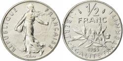 World Coins - France, 1/2 Franc, Semeuse, 1985, Paris, FDC, Nickel, , Gadoury:429