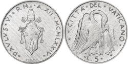 World Coins - Vatican, Paul VI, 5 Lire, 1974 / Anno XII, Rome, Aluminum, , KM:118