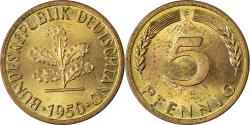 World Coins - Coin, GERMANY - FEDERAL REPUBLIC, 5 Pfennig, 1950, Stuttgart, , Brass