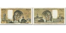World Coins - France, 500 Francs, Pascal, 1968, 1973-12-06, EF(40-45), Fayette:71.10, KM:156b