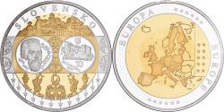 World Coins - Slovakia, Medal, L'Europe, Silver Plated Copper, FDC,