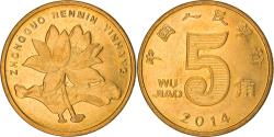 World Coins - Coin, CHINA, PEOPLE'S REPUBLIC, 5 Jiao, 2014, , Brass, KM:1411