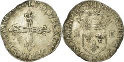 World Coins - Coin, France, Louis XIII, 1/4 Écu à la croix, 1/4 Ecu, 1617, La Rochelle