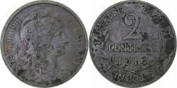 World Coins - France, 2 Centimes, Daniel-Dupuis, 1914, Paris, Bronze, , Gadoury:107
