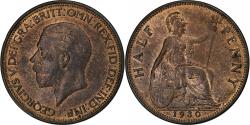 World Coins - United Kingdom, George V, 1/2 Penny, 1930, London, Bronze, , Spink:4058