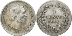 World Coins - Netherlands, William III, 5 Cents, 1855, Silver, , KM:91