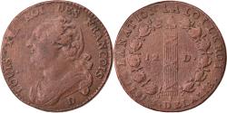 World Coins - Coin, France, 12 deniers françois, 1791, Lyon, , Bronze