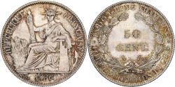 World Coins - French Indochina, 50 Cents, 1936, Paris, Silver, , Lecompte:261