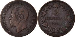 World Coins - Coin, Italy, Vittorio Emanuele II, 2 Centesimi, 1861, Milan, , Copper