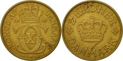 World Coins - Coin, Denmark, Christian X, 2 Kroner, 1925, Copenhagen,