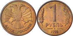 World Coins - Coin, Russia, Rouble, 1992, , Brass Clad Steel, KM:311