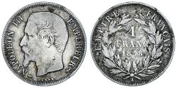 World Coins - Coin, France, Napoleon III, Napoléon III, Franc, 1858, Paris,