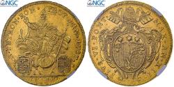 World Coins - Papal States, Pius VI, 10 Zecchini, 1787 - Anno XII, Bologna, Gold, NGC,