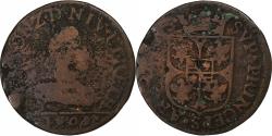 World Coins - France, Charles de Gonzague, Liard, 1609, Charleville, Bronze,