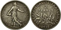 World Coins - Coin, France, Semeuse, 2 Francs, 1912, , Silver, KM:845.1, Gadoury:532
