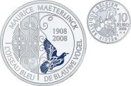 World Coins - Belgium, Albert II, 10 Euro, L'Oiseau bleu, 2008, Brussels, BE, colourized