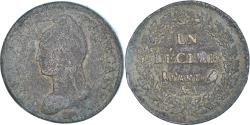 World Coins - Coin, France, Dupré, Decime, AN 8, Metz, , Copper, Gadoury:187a