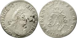 World Coins - Coin, France, Louis XIV, 4 Sols aux 2 L, 1692, Riom, Medal alignment,