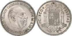 World Coins - Spain, Francisco Franco, caudillo, 5 Pesetas, 1950, Madrid, Nickel,