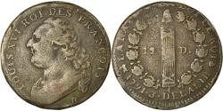 World Coins - Coin, France, 12 deniers françois, 12 Deniers, 1791, Rouen, , Bronze