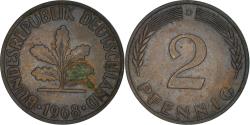 World Coins - Coin, GERMANY - FEDERAL REPUBLIC, 2 Pfennig, 1968, Munich, , Copper