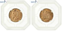 World Coins - Coin, France, Napoléon III, 5 Centimes, 1861, Bordeaux, GENI, MS64RD, Bronze