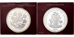 World Coins - Bahamas, 10 Dollars, Independence, 1975, Franklin Mint, Proof, Silver,