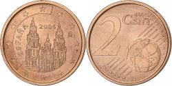 World Coins - Spain, 2 Euro Cent, 2004, Madrid, Copper Plated Steel,