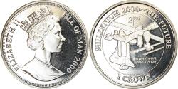 World Coins - Coin, Isle of Man, Crown, 2000, Pobjoy Mint, Millénaire - Station spatiale