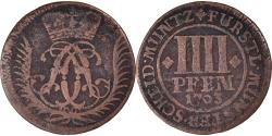 World Coins - Coin, German States, MUNSTER, Friedrich Christian, 4 Pfennig, 1/84 Thaler, 1703
