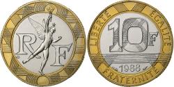 World Coins - France, 10 Francs, Génie, 1988, Paris, FDC, Bi-Metallic,